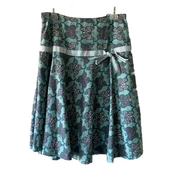 fashionfair Dresses & Skirts - Vintage Y2K Fashionfair Fit and Flare Butterfly Patterned Midi Skirt- Size Small